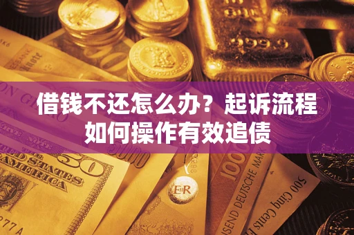 济南借钱不还怎么办？起诉流程如何操作有效追债