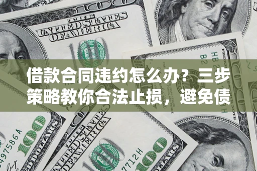 济南借款合同违约怎么办？三步策略教你合法止损，避免债务危机升级
